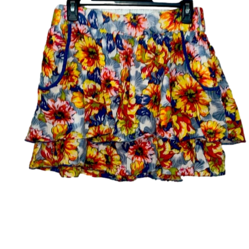 Floral skirt with pockets